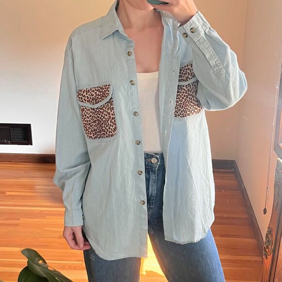 Vintage Princeton Club Chambray Button Down - Picture 1 of 8